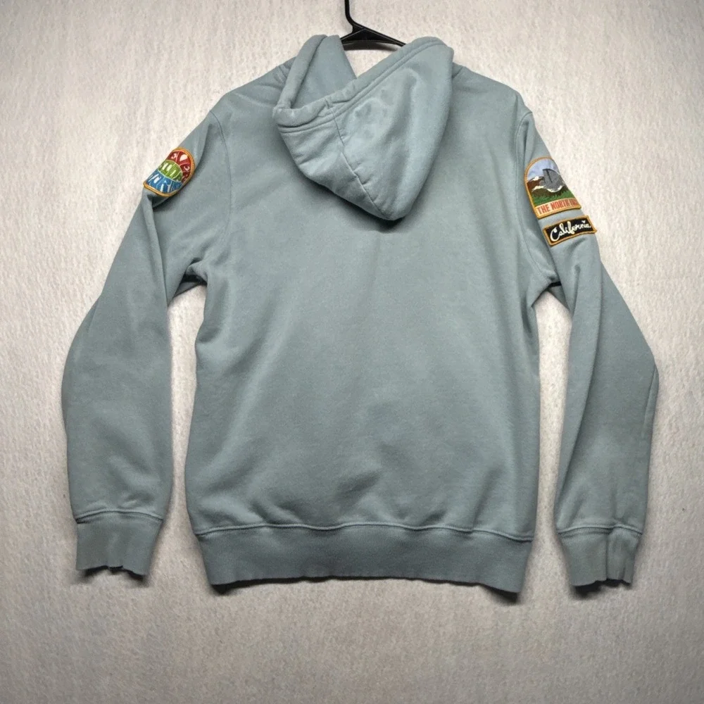 The North Face Novelty Patch Hoodie Mens Medium Light Mint Green Sweatshirt